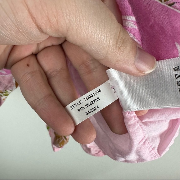 Vineyard Vines Girls Pink Floral Camo Ruffle Tank Tiered Summer Dress Medium - Picture 5 of 5